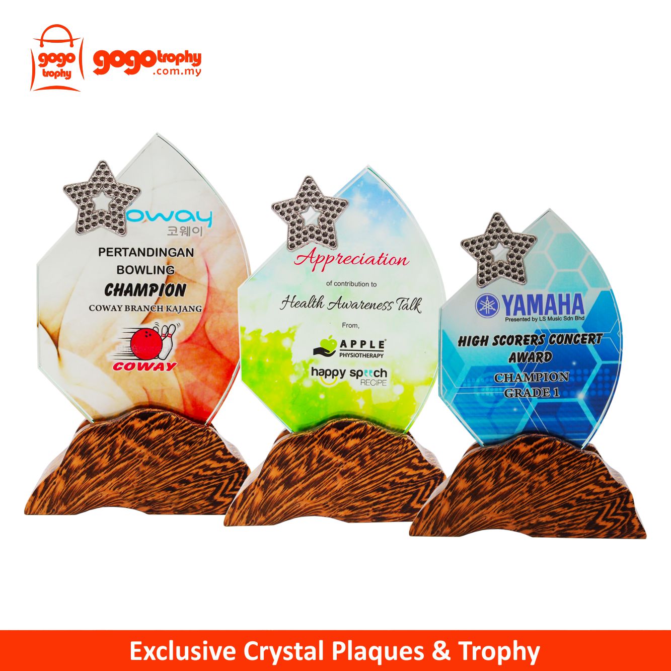 8324 Exclusive Crystal Plaques (A/B/C)